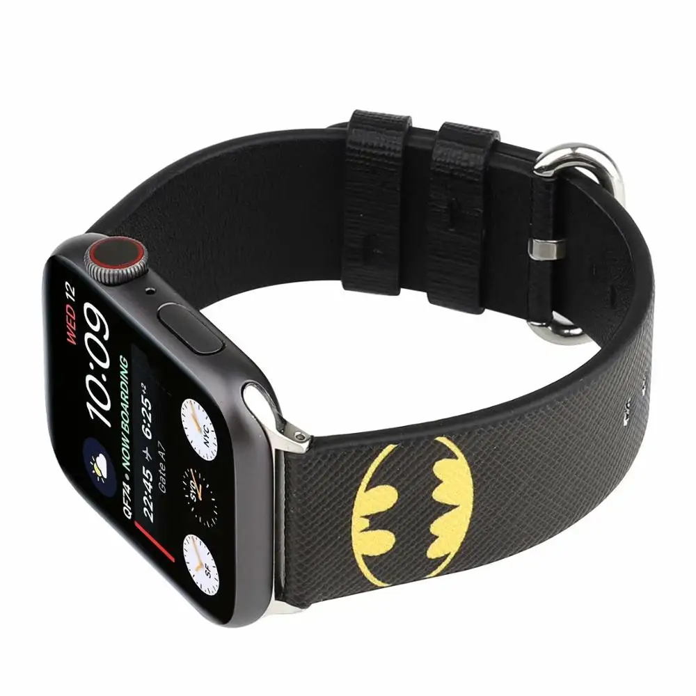 Ремешок для часов Marvel Comics Heroes кожаный ремешок Apple Watch 5 4 44 мм 40 совместимый с iWatch