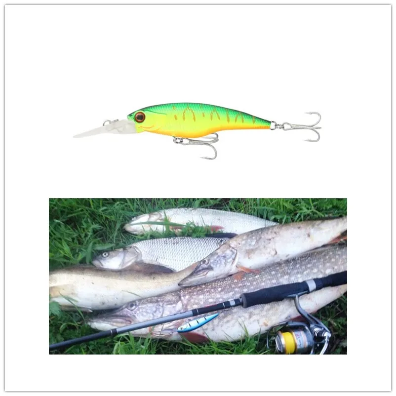 

Fishing Lure 1pcs 5.8g 85mm Minnow Lure Fishing Bait Pesca Bass Trout Wobbler Crankbait