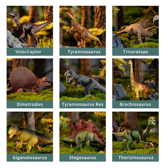TEMI Dinosaur Toy Jurassic Dino Animals Jungle Set Minifigure Dinosaur Excavation Children's Educational Toys for Boys Kids Gift 3