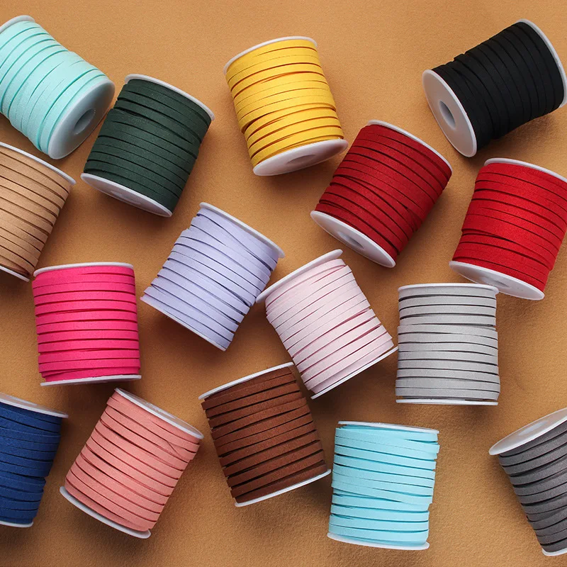 5mm Knitting Yarn Cloth Crochet Rope Suede Leather Cord Rustic Home Decor DIY Jewelry Necklace Craft Accessories Velvet String