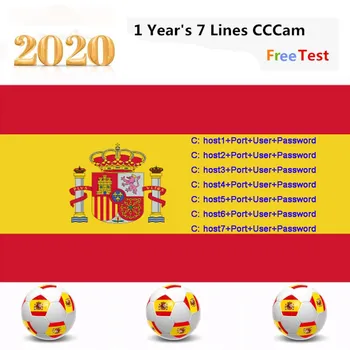 

2020 Europe HD cccams line 7 lines for 1 year use Spain Portugal Poland satellite TV receiver