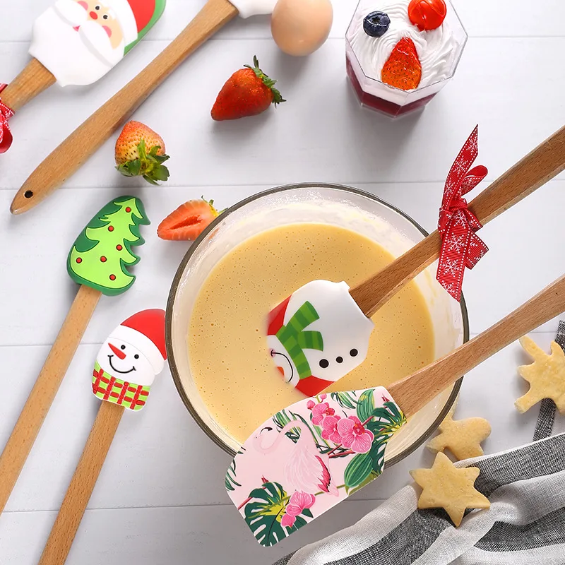 Santa Claus Heat-resistant Silicone Scraper, Snowman Baking Scraper,  Christmas Tree Multifunctional Scraper Tool - Baking Tool, Cream Cake And  More - Temu Philippines