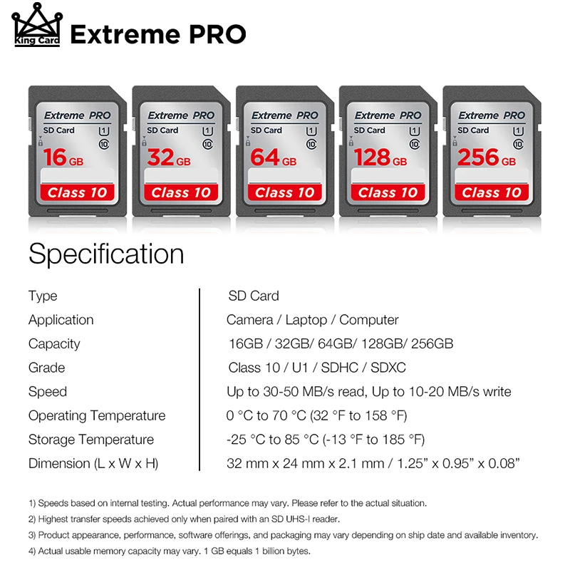 울트라 메모리 카드 UHS-I 클래스 10 플래시 카드, 풀 HD 카메라용 SD 카드, Class10 H2testw, 16GB, 32GB, 64GB, 128GB
