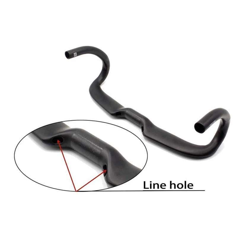 400/420/440mm Mountain Bike Road Bike Handlebar Carbon Fiber One-shaped Integrated Bar Riser Bar Racing Bike Accessories 31.8mm
