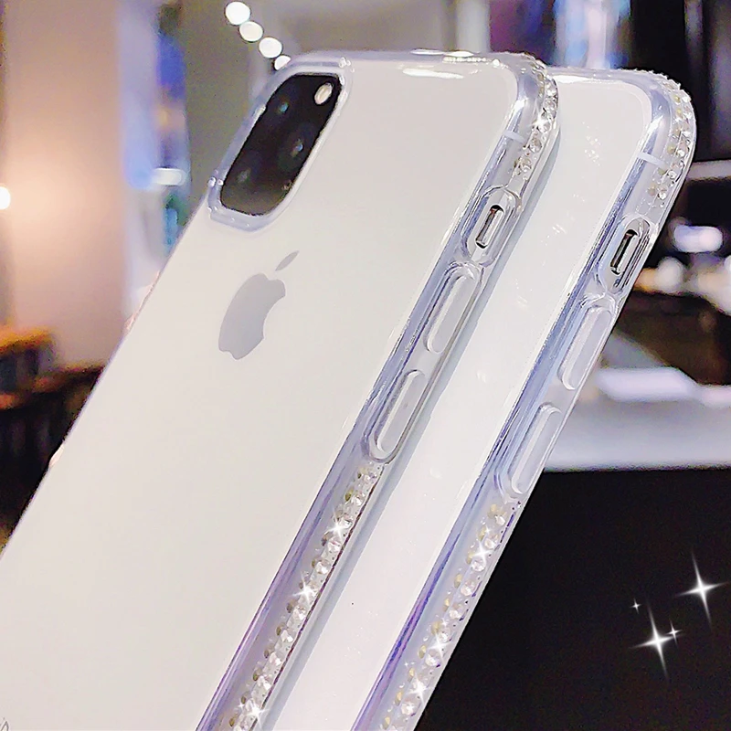 Дробилка Для Льда Прозрачный чехол для iPhone X XS Max XR 11 Pro 7 8 6 6s Plus Edge Алмазный