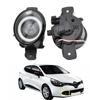 

2pcs/pair Fog Lamp Assembly For Renault Clio 2 3 Master Thalia Symbol Koleos Satis Vel LED H11 Fog Light with Angel Eye