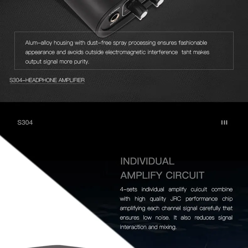 Alctron Portable 4 channel Headphone Amplifier S304 Independent Headphone Distributor Professional Recording Studio Reduce Mix