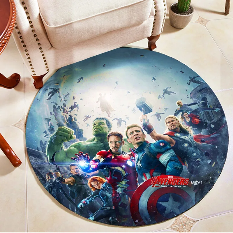 Круглый ковер Капитан Америка iIron Man Hero, коврик для двери, коврик для дома, ковер для гостиницы, гостиной, Противоскользящие коврики - Цвет: Style 3