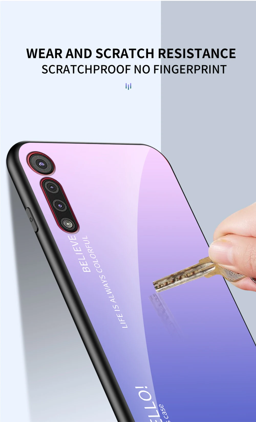 Для Motorola Moto G8 Play чехол модный жесткий закаленное стекло роскошный градиентный защитный чехол на заднюю панель для Motorola One Macro