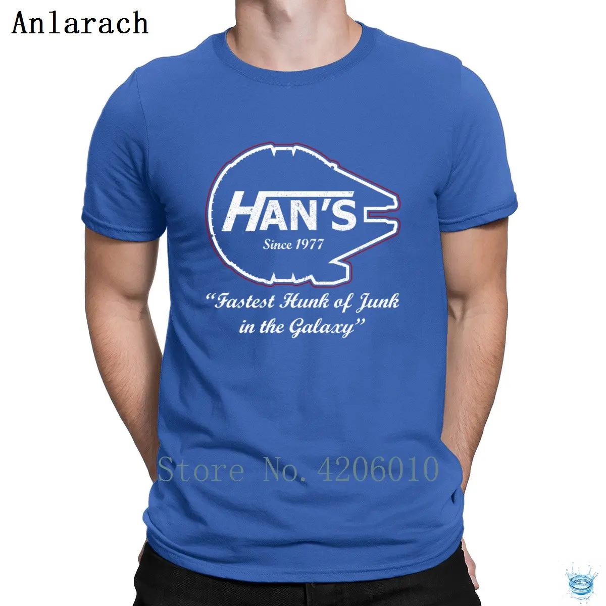 Han's shipping самый быстрый мусор в футболки с изображением галактики весна осень веб-сайт футболка с буквами для мужчин Графический круглый вырез
