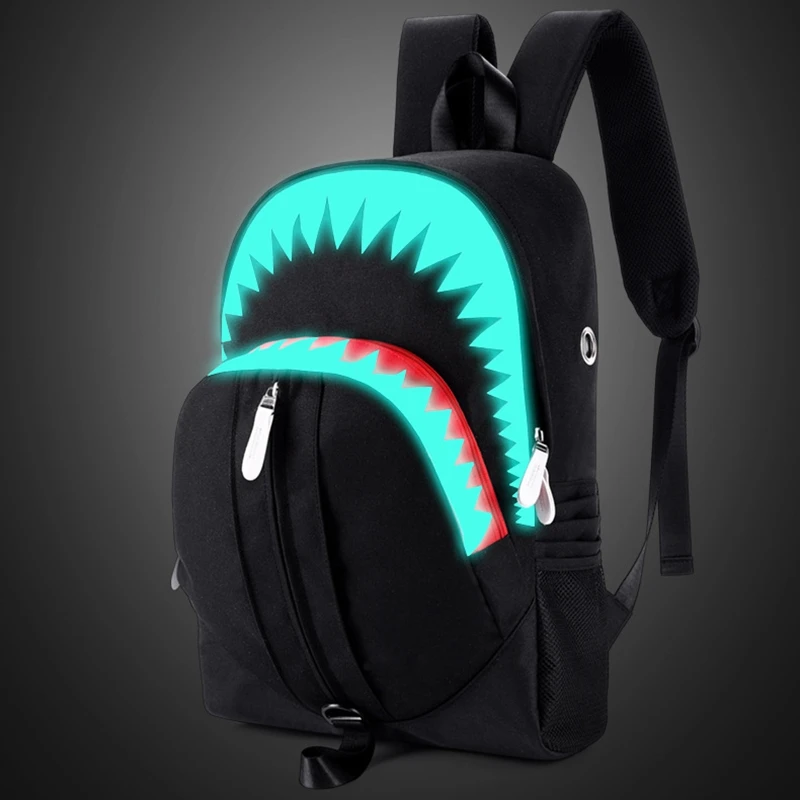 Рюкзак для ноутбука с рисунком акулы, с защитой от кражи, Usb, подзарядка, школьная сумка для подростков, дорожная сумка для мужчин Ml027