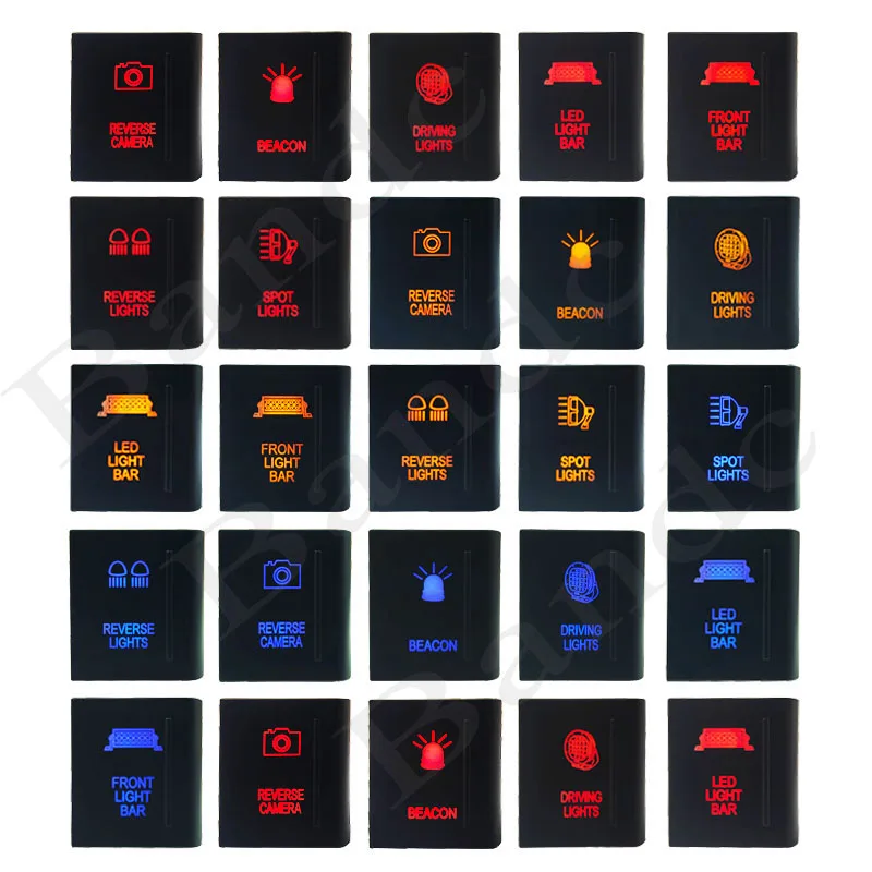 1 Pc 3Amp 12V Led Light Pulsante Interruttore Lato Destro Per Vw Volkswagen Amarok, Con Connettore Cablaggio, Ricambi Auto, Barra Luminosa A Led