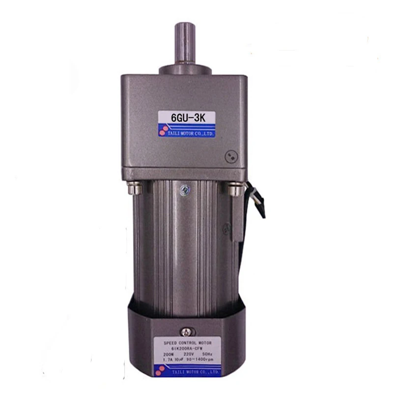370W AC single-phase 220V gear reducer motor, 3K-180K, high torque, reversible + capacitor