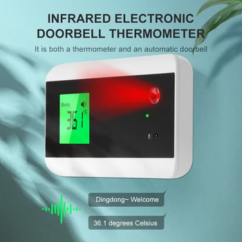 

LCD Display Household Electronic Doorbell Infrared Thermometer with Temperature Measuring Broadcasting Function Smart Sensor