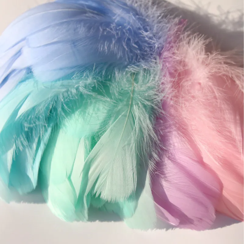 Natural Goose Feathers Plumes 4-15cm Colourful Swan Feather Plume for Home Decoration Craft DIY Party Jewelry Decoration 3Size goose feathers