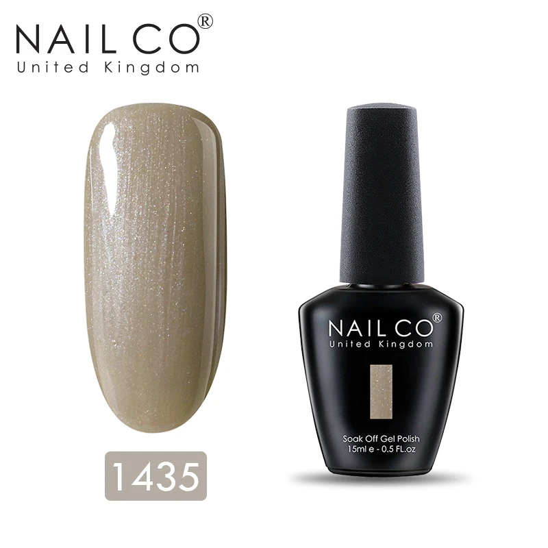 NAILCO замочить УФ-гель для ногтей вылечивается с светодиодный лампой Блеск Гель-лак для ногтей lakiery hybrydowe гель для ногтей 15 мл Лак гибрид - Цвет: 1435