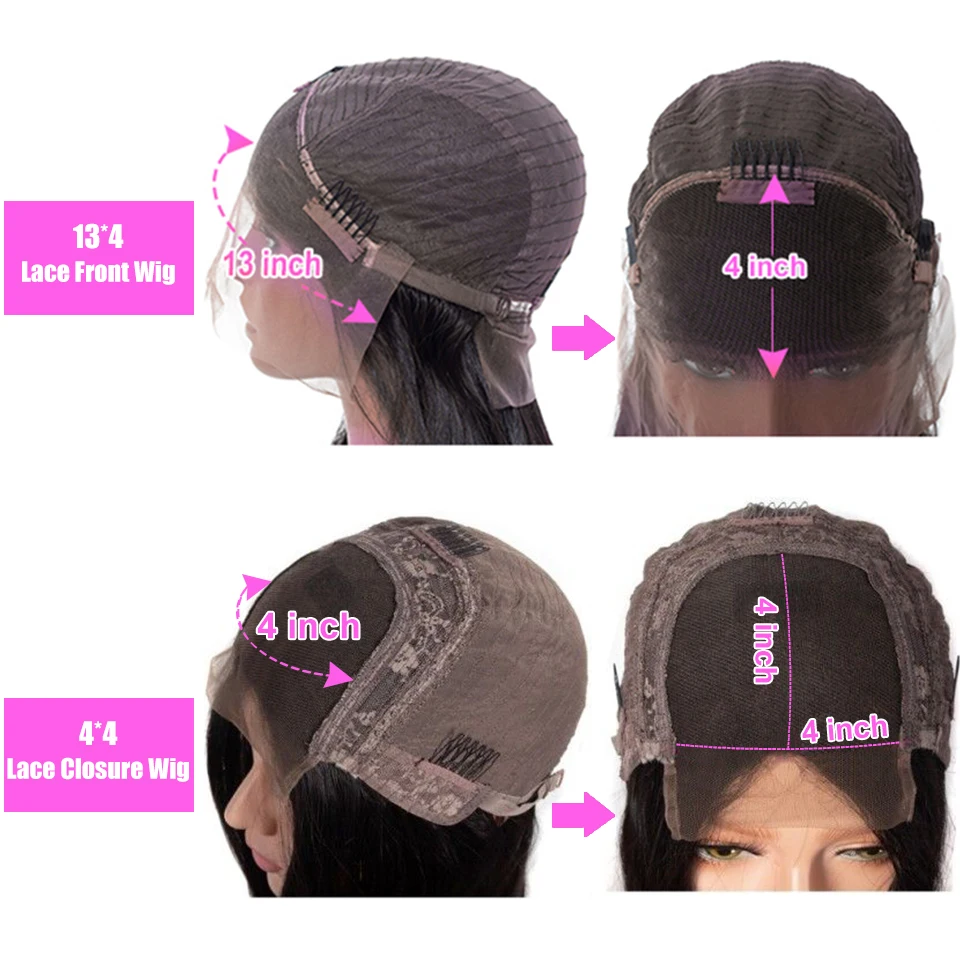Brazilian Water Wave Lace Front Wigs For Black Women Pre Plucked 13x4 Lace Frontal Human Hair Wig 4x4 Lace Closure Wigs Remy