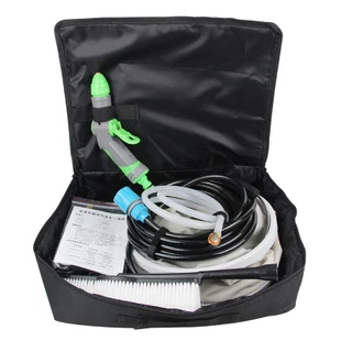 Car air pump portable + electric washing device  two in one piece machine 12v high pressure pump car wash device