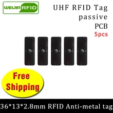 UHF RFID Метка 915 МГц 868 МГц Alien Higgs3 EPC 5 шт. 36*13*2,8 мм маленький прямоугольник PCB Смарт пассивные RFID метки