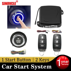 Sinovcle cerradura de puerta Central para coche, sistema de arranque por empuje de entrada sin llave, con función de Control de maletero y ventana, Universal