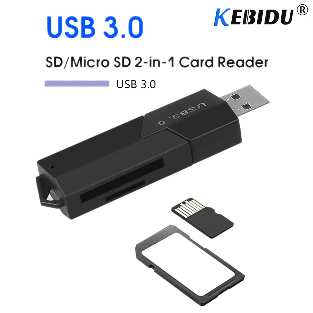 Кардридер Kebidu 2 в 1 USB 3 0 адаптер для чтения карт памяти Micro SD SDXC T-Flash TF смарт-карт Sd |