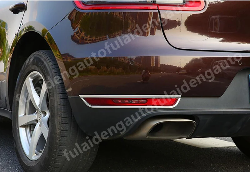 4 шт. для Porsche Macan- нержавеющая сталь автомобильная лампа заднего противотуманного фонаря рамка Крышка отделка автомобильные аксессуары
