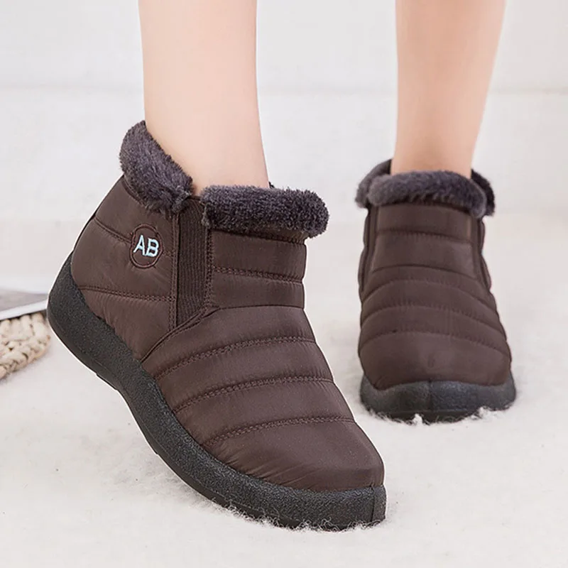 

Snow Boots Winter Warm Platform Boots Women Plush Waterproof Ankle Shoes Female Botines Mujer Nice
