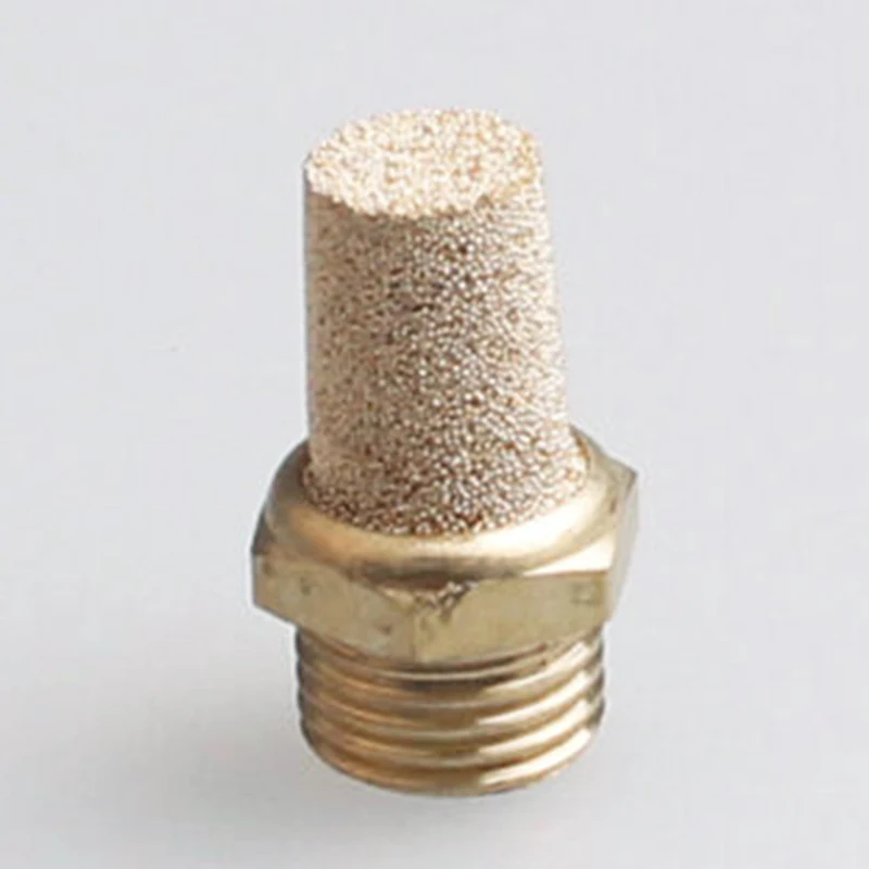 

1/4 BSP Thread Brass Pneumatic Air Exhaust Silencer Muffler Kits 10 Pcs/Set