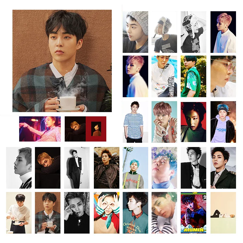 XIUMIN Экзо Baekhyun Chanyeol лежал Sehun KAI CHEN D.O XIUMIN сухо ЛОМО карта фото члены selfie небольшой карты Новая 30 шт./компл - Цвет: XIUMIN