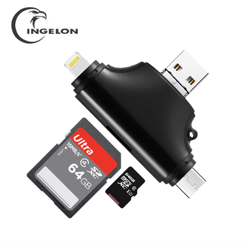 INGELON картридер card reader USB 3 0 type C для SD Micro TF адаптер ноутбуков Аксессуары OTG Смарт