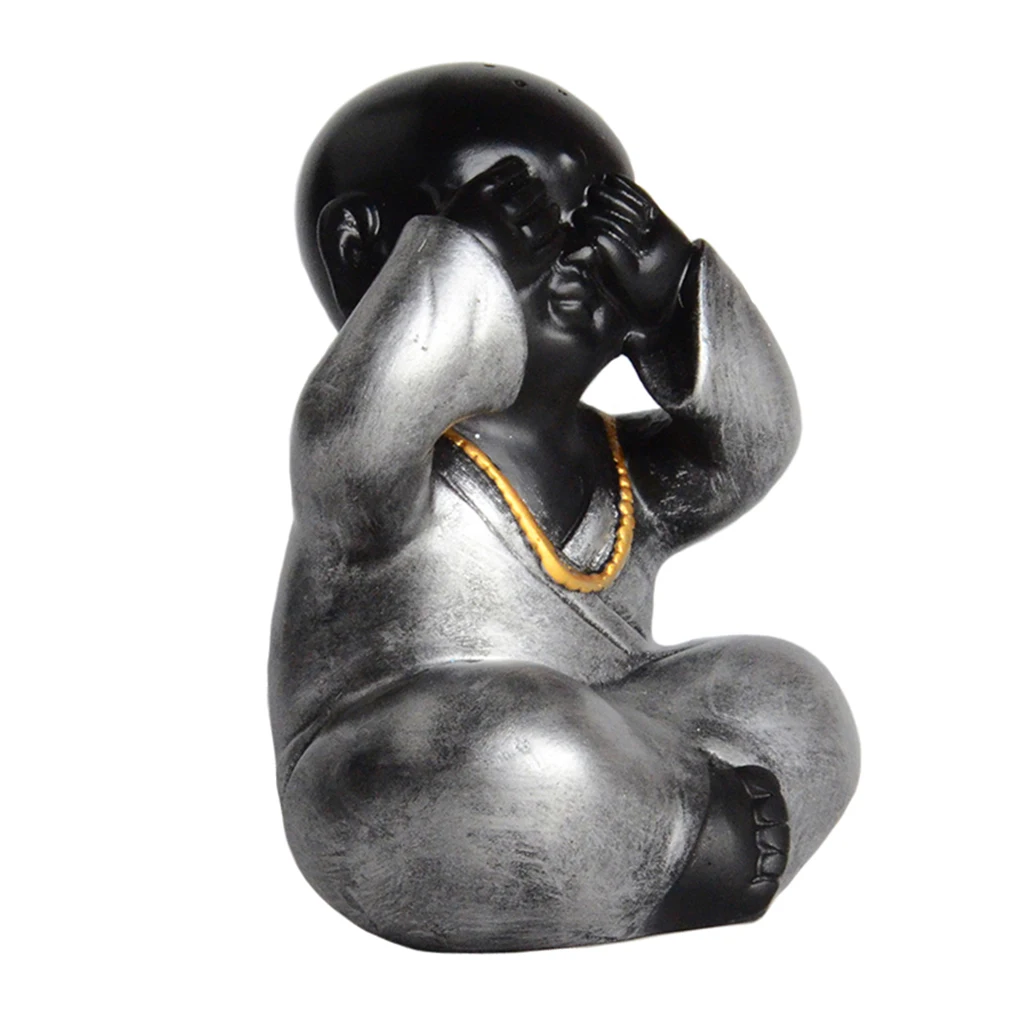 Buddha Statue Resin Crafts Ornament Little Monks Figurine Automotive Home Decoration