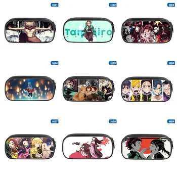 

Anime Demon Slayer Kimetsu Geen Yaiba Kamado Tanjirou Nezuko Zenitsu Figure Large Capacity Pencil Case Pen Storage Bag