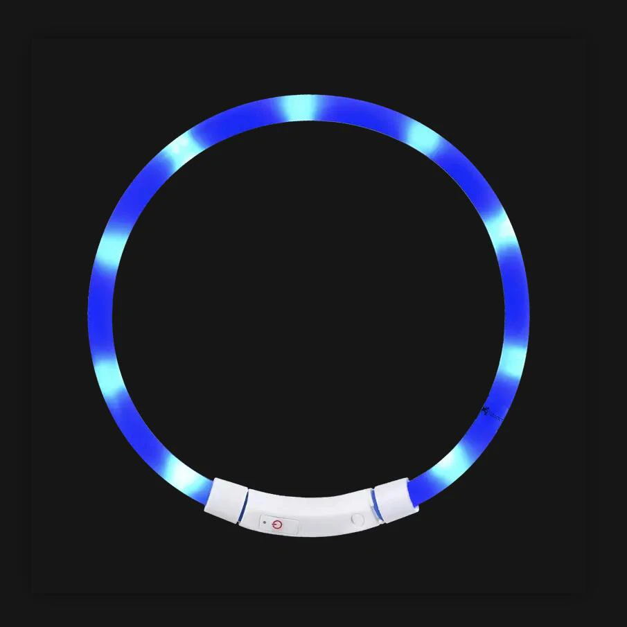 1 Piece Xiaomi Mijia Pet светящийся ошейник анти-питомец потерянный светодиодный предупреждающий свет зарядка через USB собачий воротник вел ошейник для собаки Персонализированная безопасность - Цвет: 1 Piece
