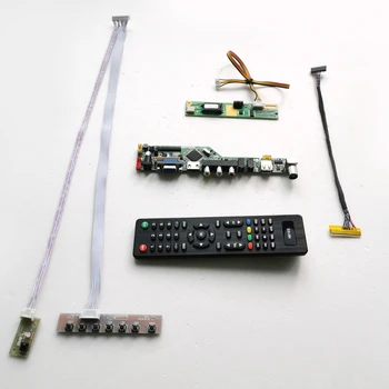 

For LP154WX4-TLE2/TLF1 Remote+Inverter+keyboard VGA HDMI AV USB RF 1CCFL 30Pin LVDS T.V56 controller board LCD display panel Kit