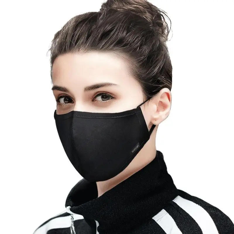 Kpop Cotton Black Mask mouth face Mask Anti PM2.5 dust Mouth Mask with 6pcs Activated Carbon Filter korean Mask Fabric Face Mask 5