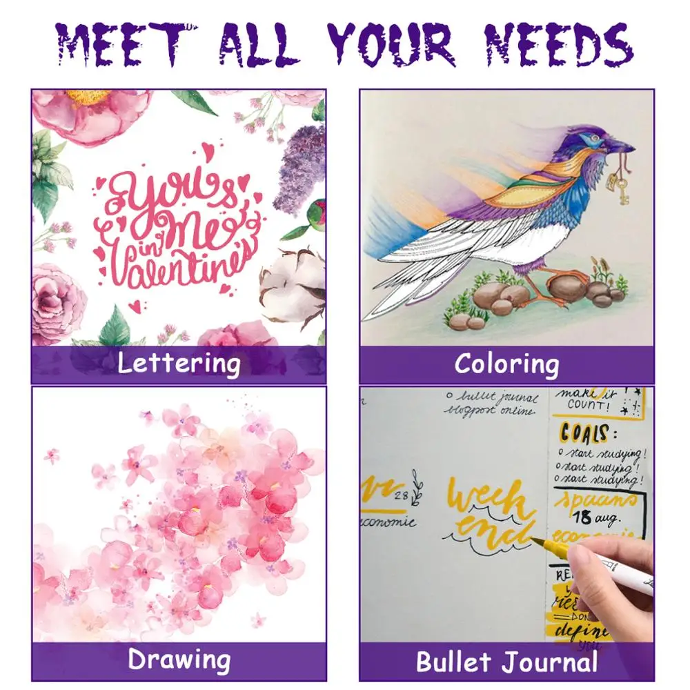 Preise 120 Farben Dual Tip Pinsel Marker Stifte Fineliner Aquarell Kunst Marker Kalligraphie Färbung Zeichnung Kunst Liefert mit Marker Pad