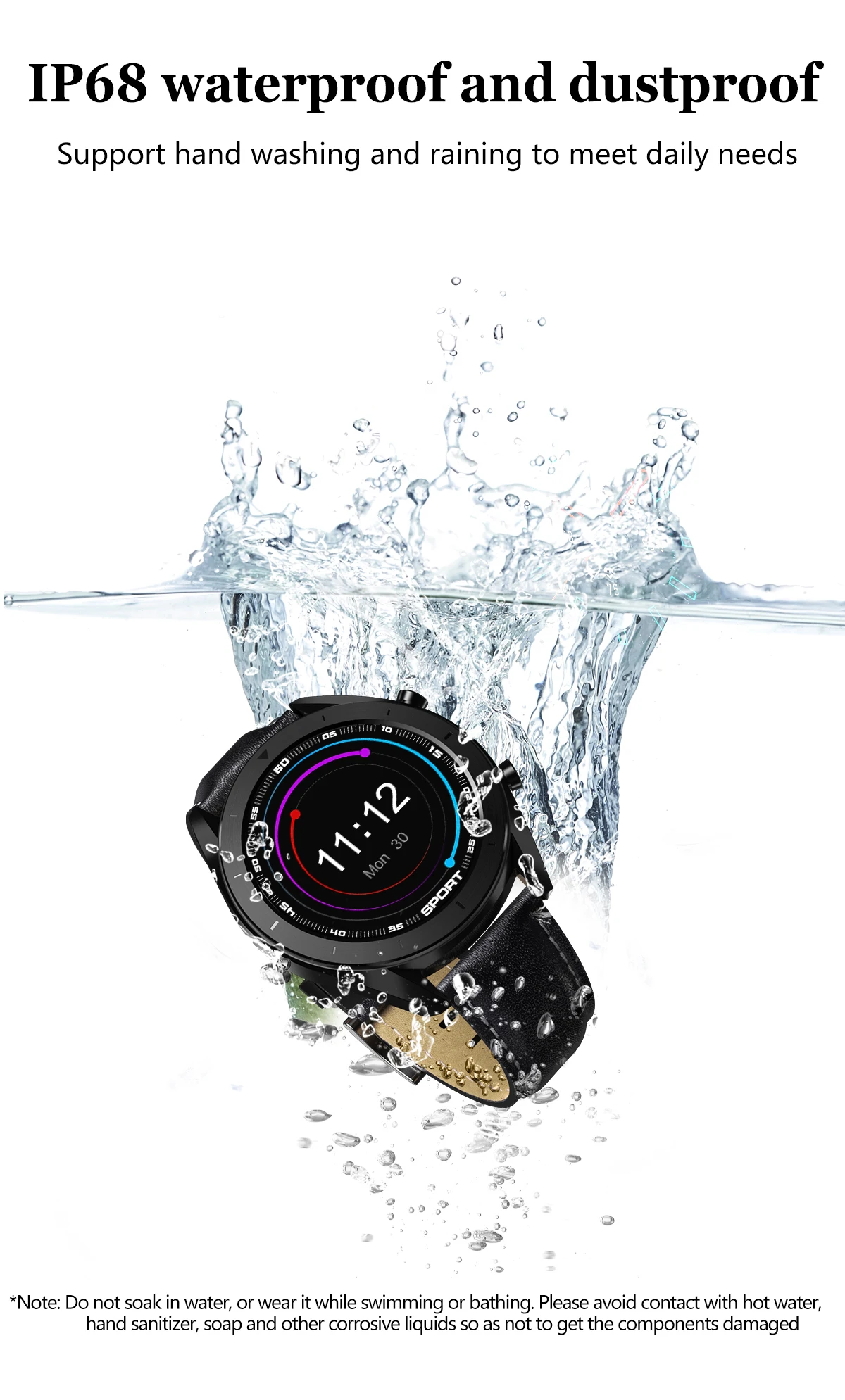 LYKRY DT99 умные часы бизнес мужские спортивные часы IP68 Водонепроницаемые пульсометр мониторинг сна фитнес-трекер для Xiaomi Iphone