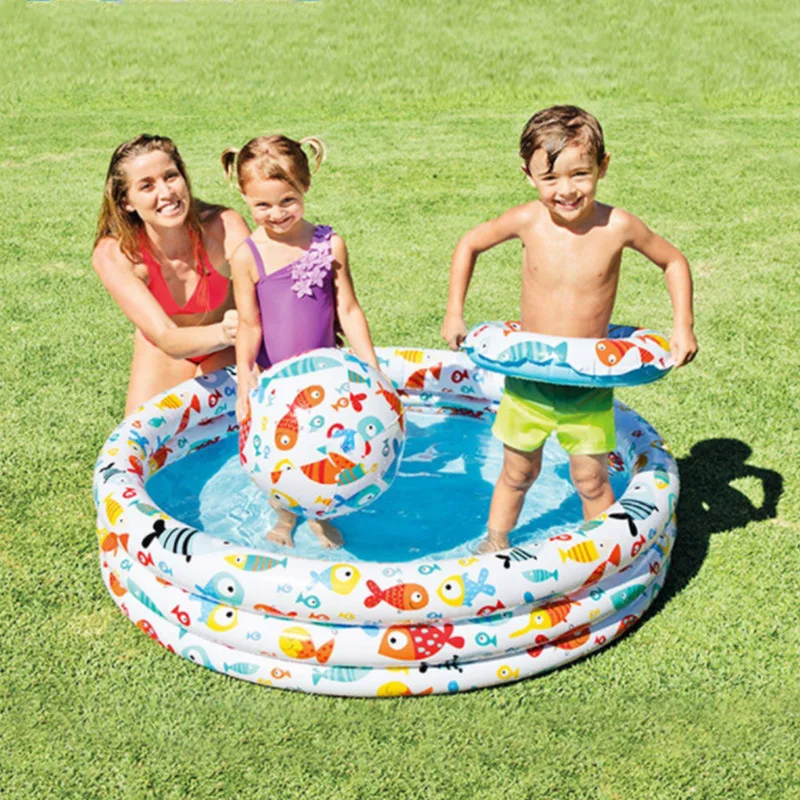 

INTEX59469 Infant Swimming Pool Kids Family Oceans Ball Pool Children Pool Inflatable Swimming Pool Aquatic Toy