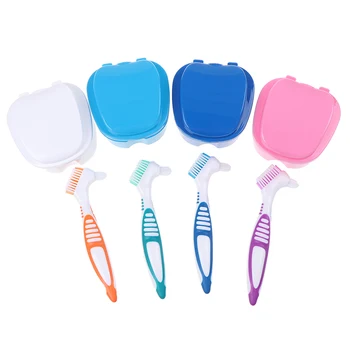 

4Colors Dental Retainer Orthodontic Mouth Guard Denture Storage Case Box Teeth Brush Oral Hygiene Supplies Organizer Accessories