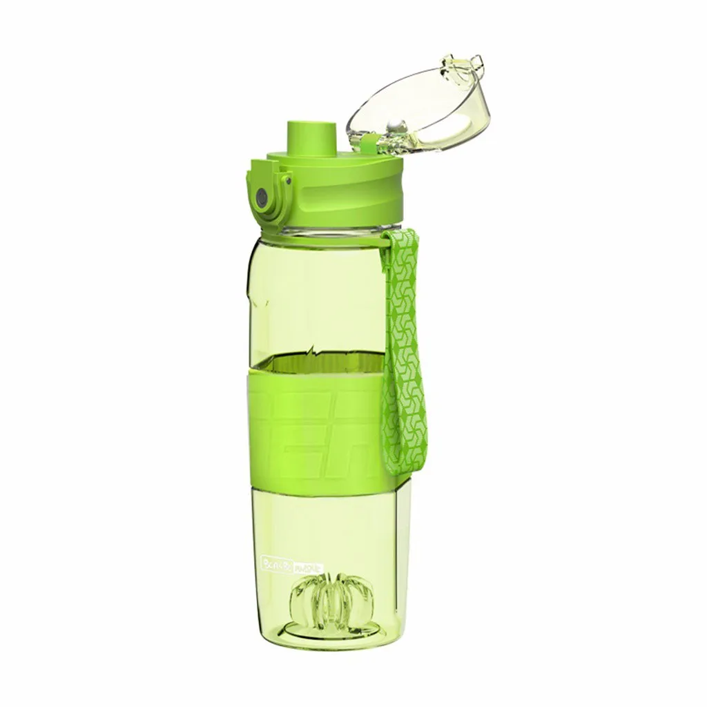 kitchen accessories GERGY Sport Water Bottle Anti-Slip for Fitness Outdoor Travel Leakproof 500ml kitchen gadgets dropshipping - Цвет: Yellow