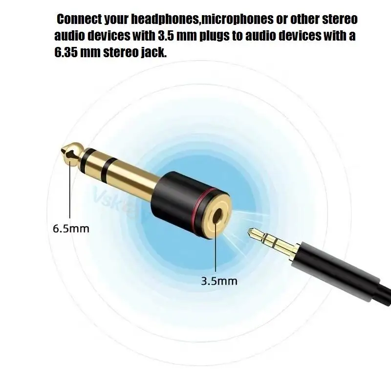 3PCS 1/4 ġ TRS 6.35mm  3.5mm      ͼ Ÿ ׷ ý ȯ