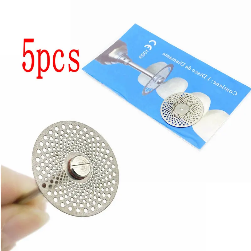5pcs Dental Diamond Disc Disks Double Sided Grit Cutting Disc Tool Thickness 0.25mm Dental Lab C19/220 afbeelding