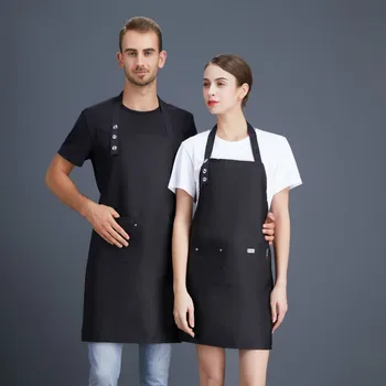 

Cooking Kitchen Apron Woman Men Chef Waiter Uniform Cafe Shop BBQ Bakery Hairdresser Aprons Household Cleaning Bibs Wholesale