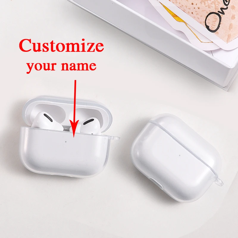 Пользовательское Имя Логотип картинка Мягкий силикон для Airpods 1/2 чехол Bluetooth