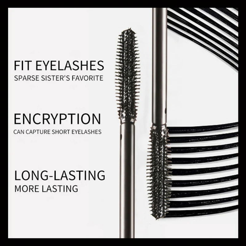 Eyelash Mascara Dense Black Mascara Long Lasting Waterproof Non-dizzy Dyeing Natural Slender Curling Eyelash Mascara Maquillaje