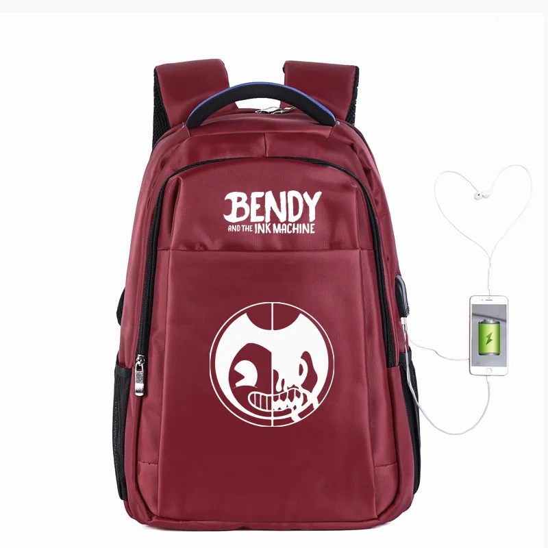 

Bandy And Ink Machine Bendy Bag USB Schoolbag Travel Bag Hair