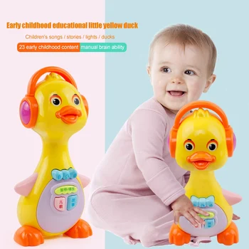 

Electric Cartoon Duck Light Playing Interest Story Learning Machine Children Early Educational Baby Musical Toys Funny Games c