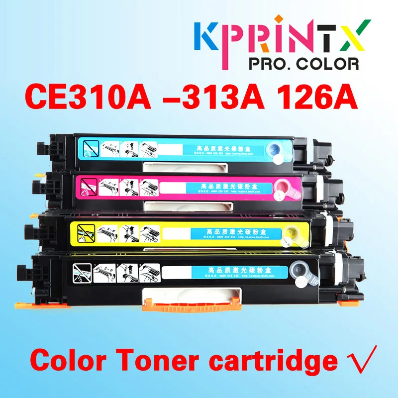 126 тонер CE310 CE310A-313A 126A Совместимость Цвет тонер-картридж для hp126 LaserJet Pro CP1025 M275 100 Цвет МФУ M175a M175nw