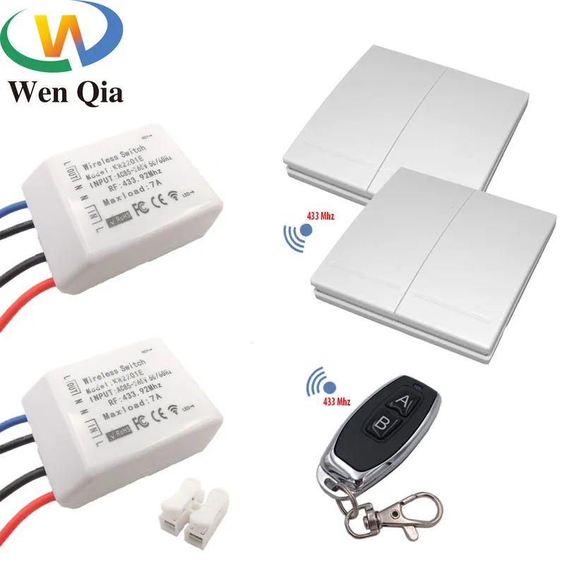 Wenqia smart switch 433 МГц RF дистанционное управление AC 85-220 В 1CH релейный приемник для