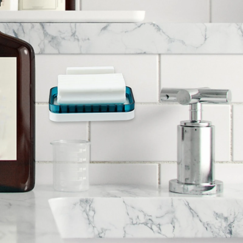 Bathroom Shower Soap Box Dish Storage Plate Tray Holder Case Soap Holder Bathroom Tray Accessories Box Shelf Wall Dishes